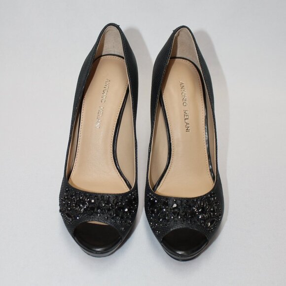 ANTONIO MELANI Shoes - Antonio Melani Black Peep Toe Heels